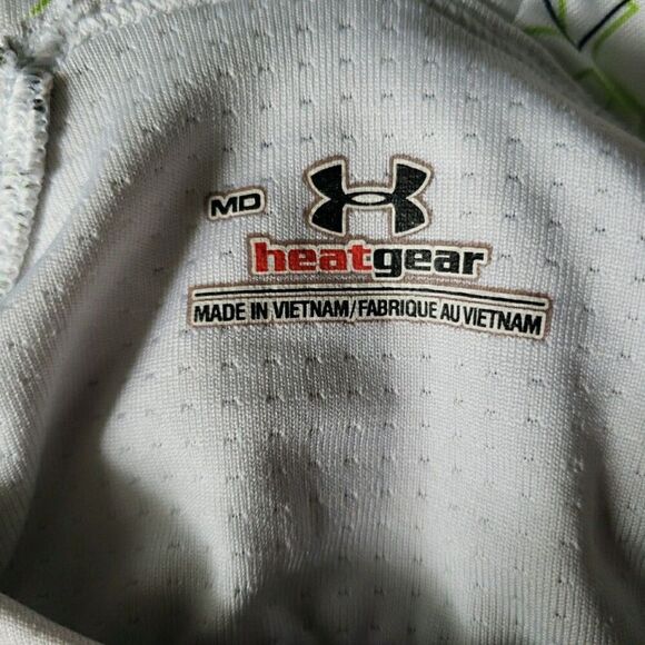 Under Armour Heat Wear Tank Top White Logo Racerback Active Size UNK See Pics - Picture 8 of 10